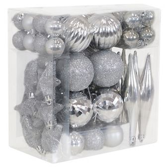 Sunnydaze Deck the Hall 59 pc Christmas Ornament Set