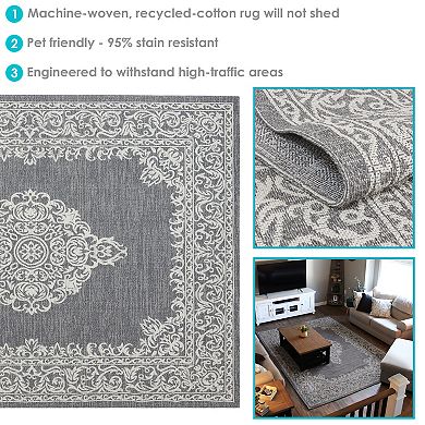 Parisian Paradise Indoor Area Rug in Ash - 8 x 10 Foot