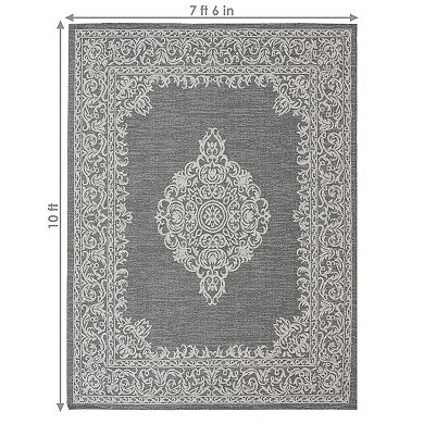 Parisian Paradise Indoor Area Rug in Ash - 8 x 10 Foot