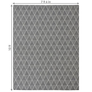 Sunnydaze Recycled Cotton Flat Weave Indoor Area Rug for Living Room