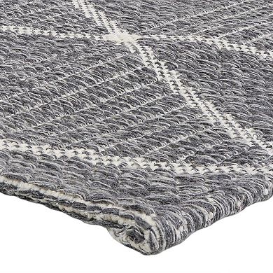 Sunnydaze Recycled Cotton Flat Weave Indoor Area Rug for Living Room