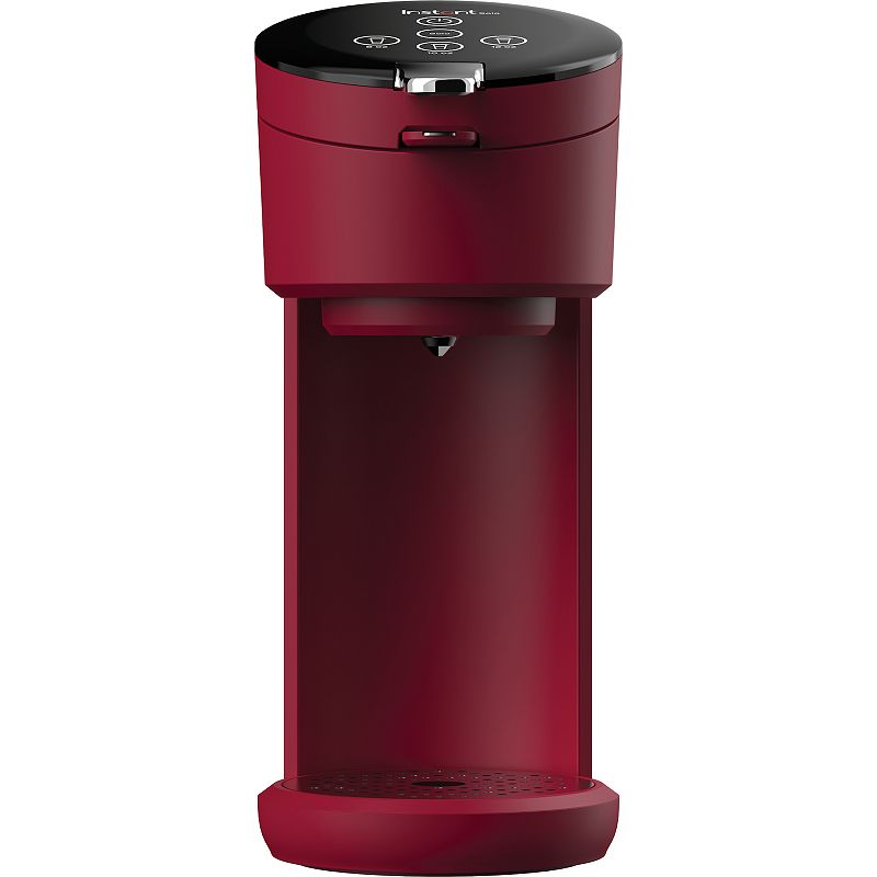Instant Solo 2-in-1 Single Serve Coffee Maker for Ground Coffee or K-Cup Pods with 3 Brew Sizes  Maroon Red