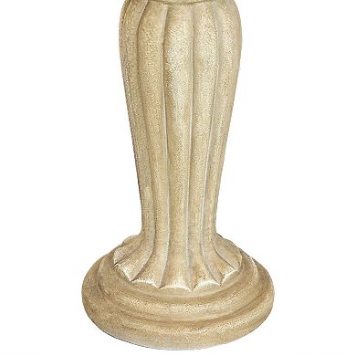 Sunnydaze Grecian Garden Reinforced Concrete Bird Bath - 16-Inch