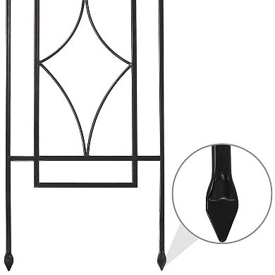 Sunnydaze Steel Chic Diamonds Garden Trellis - Set of 2
