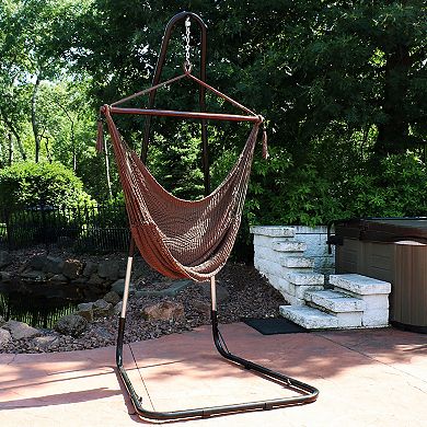 Sunnydaze Extra Large Hammock Chair with Adjustable Steel Stand