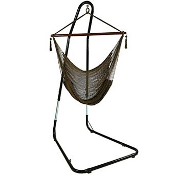 Sunnydaze Extra Large Hammock Chair with Adjustable Steel Stand
