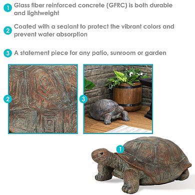 Sunnydaze Talia the Tortoise Indoor/Outdoor Lawn and Garden Statue