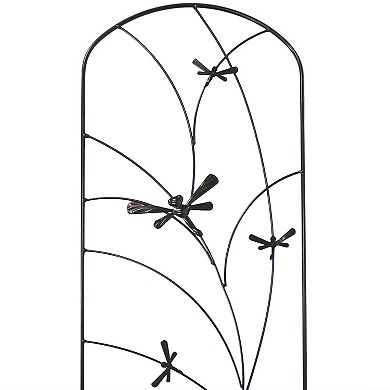 Sunnydaze 55 in Steel Dragonfly Delight Garden Plant Trellis - Set of 2