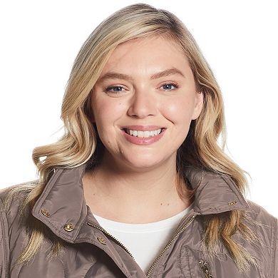 Plus Size Weathercast Hooded Quilted Anorak Jacket