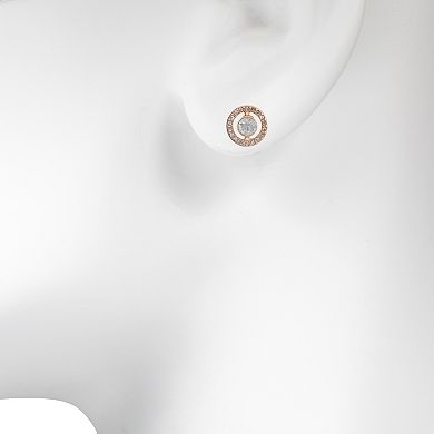 LC Lauren Conrad Openwork Halo Button Earrings 