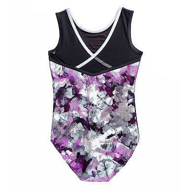 Girls 4-16 Rainbeau Moves Printed Leotard with Mesh Back