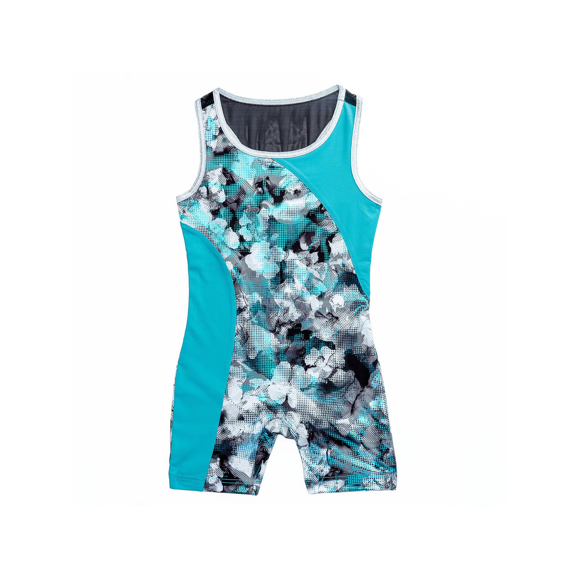 Girls 4-16 Rainbeau Moves Printed Biketard with Mesh Back, Girls, Size: XS