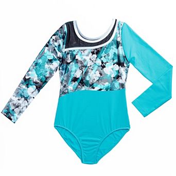 Girls 4-16 Rainbeau Moves Printed Longsleeve Leotard