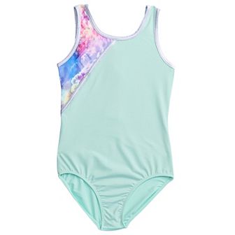 Girls 4-16 Rainbeau Moves Tank Top Leotard with Print Inset