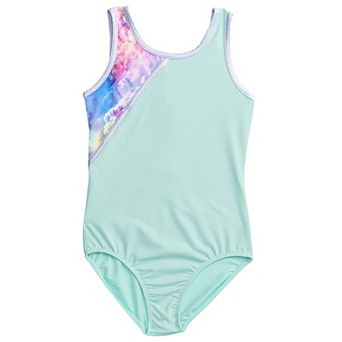 Girls 4-16 Rainbeau Moves Tank Top Leotard with Print Inset