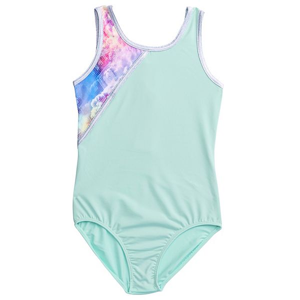 Girls 4-16 Rainbeau Moves Tank Leotard with Print Inset