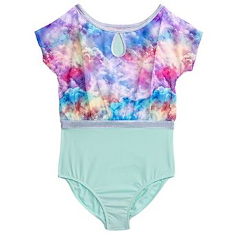 Girls 4-16 Rainbeau Moves Shortsleeve Leotard with Keyhole