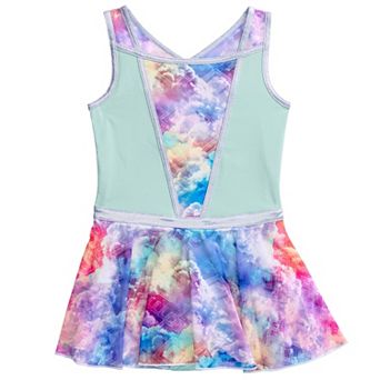 Girls 4-16 Rainbeau Moves Print Skirted Leotard