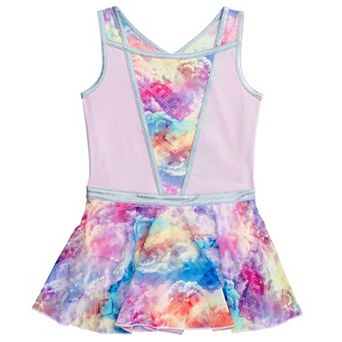 Girls 4-16 Rainbeau Moves Print Skirted Leotard