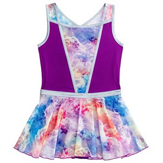 Girls 4-16 Rainbeau Moves Print Skirted Leotard
