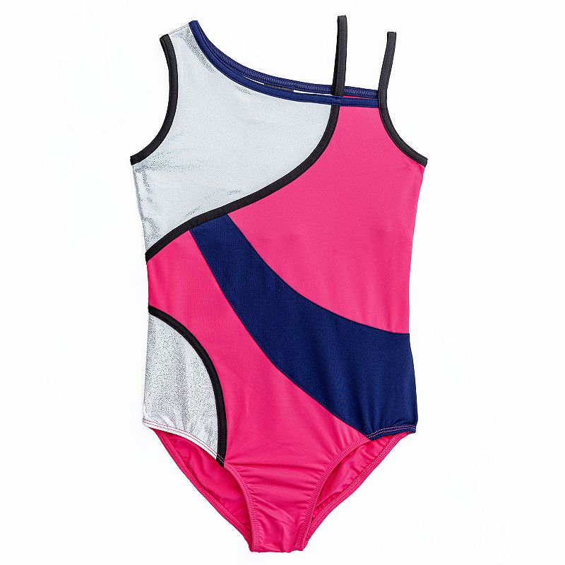 Girls 4-16 Rainbeau Moves Colorblock Tank Leotard, Girls, Size: Small, Pin