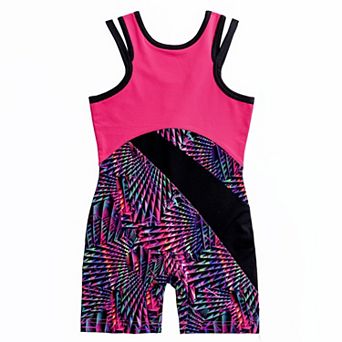 Girls 4-16 Rainbeau Moves Solid and Print Biketard