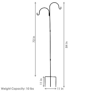 Sunnydaze Double Shepherd Hook - 84-Inch - Set of 2