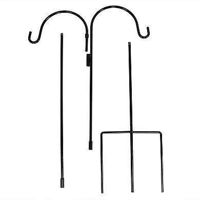 Sunnydaze Double Shepherd Hook - 84-Inch - Set of 2