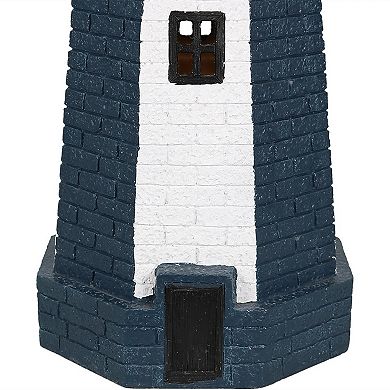 Sunnydaze 36 in Resin and Metal Solar LED Lighthouse Statue