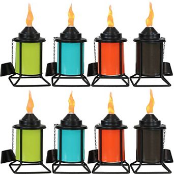 Sunnydaze Metal Square Outdoor Tabletop Torches - Multi
