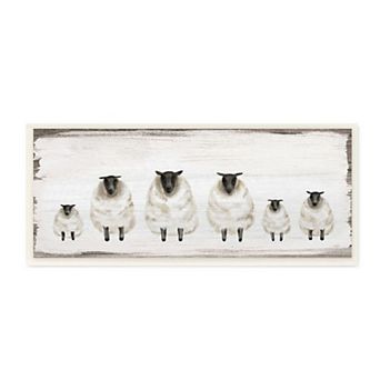 Stupell Home Decor Fluffy Farm Sheep Herd Plaque Wall Art