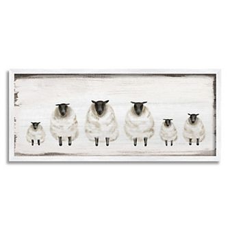 Stupell Home Decor Country Fluffy Farm Sheep Framed Wall Art