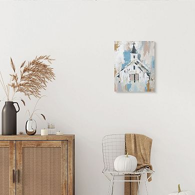 Stupell Home Decor Distressed Country Church Canvas Wall Art