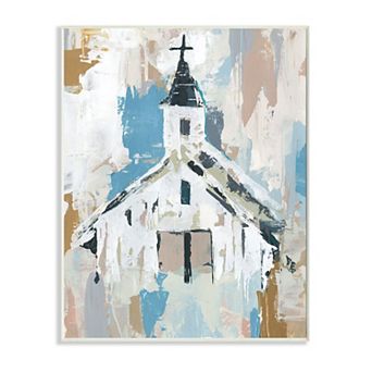 Stupell Home Decor Distressed Country Church Plaque Wall Art