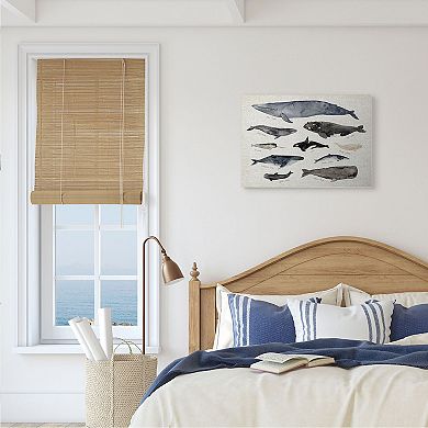 Stupell Home Decor Nautical Chart of Whales Canvas Wall Art