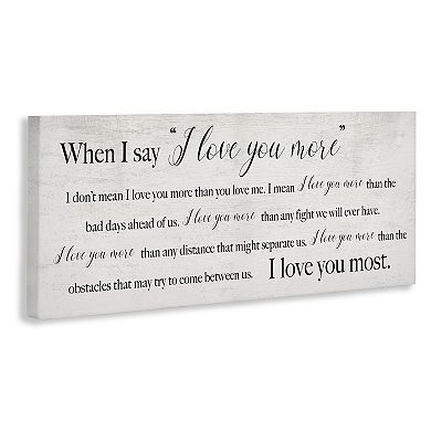Stupell Home Decor I Love You Most Canvas Wall Art
