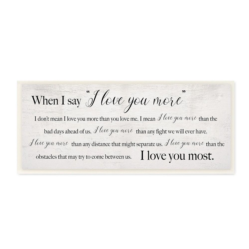 Stupell Home Decor I Love You Most Plaque Wall Art