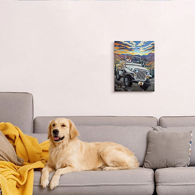 Stupell Home Decor Dogs Off-Roading Desert Drive Canvas Wall Art