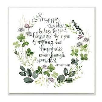 Stupell Home Decor Troubles Be Less Irish Proverb Plaque Wall Art