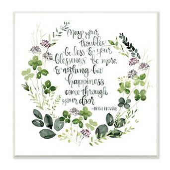 Stupell Home Decor Troubles Be Less Irish Proverb Plaque Wall Art
