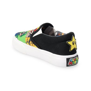 Nintendo Super Mario Little Kid Boys' Slip On Sneakers