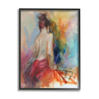 Stupell Home Decor Contemporary Female Pose Framed Wall Art
