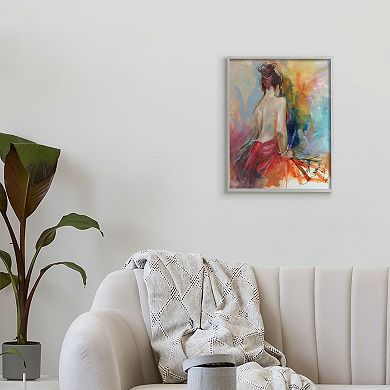 Stupell Home Decor Contemporary Female Pose Brush Framed Wall Art