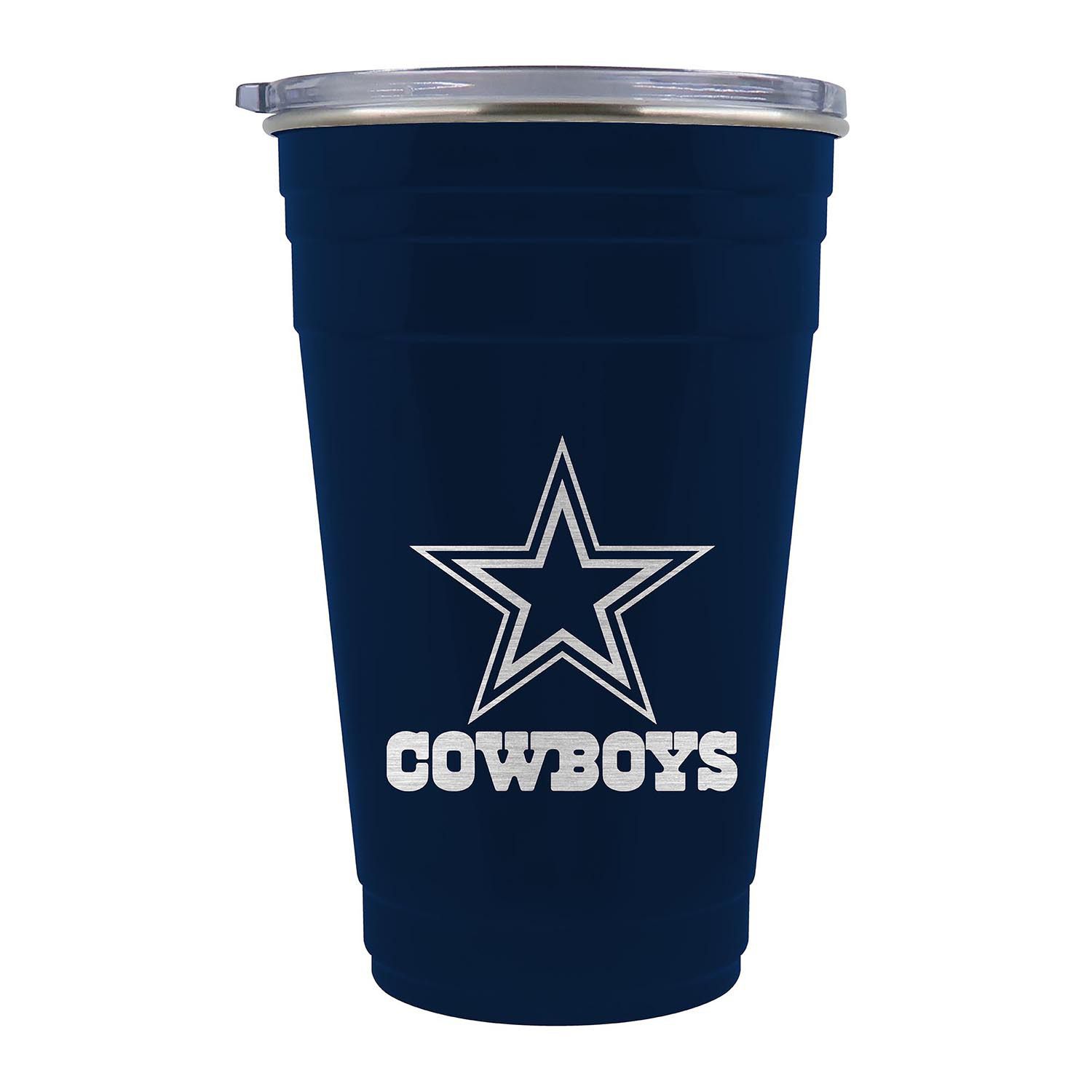 Blue Dallas Cowboys 24oz. Powder Coated Draft Travel Mug