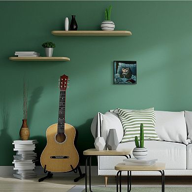 Stupell Home Decor Night Owl On Phone Framed Wall Art