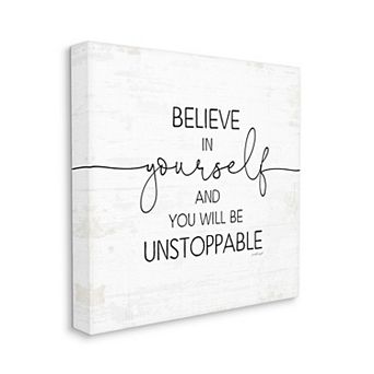 Stupell Home Decor Believe In Yourself Canvas Wall Art