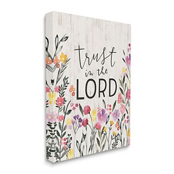 Stupell Home Decor Trust in the Lord Canvas Wall Art