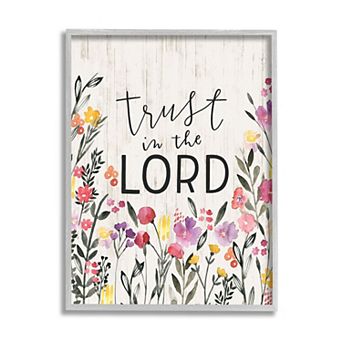 Stupell Home Decor Trust in the Lord Spring Framed Wall Art