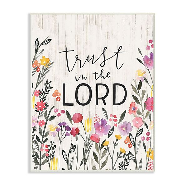 Stupell Home Decor Trust in the Lord Spring Plaque Wall Art