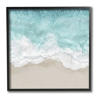 Stupell Home Decor Sea Foam Sandy Beach Framed Wall Art